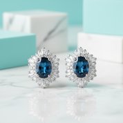 Vintage Oval-cut Tanzanite Birthstone Jewelry Set