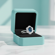 Vintage Oval-cut Tanzanite Birthstone Jewelry Set