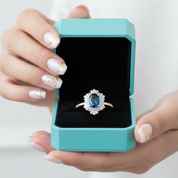 Vintage Oval-cut Tanzanite Birthstone Jewelry Set