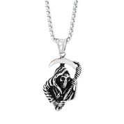 Vintage Sickle Skull Punk Necklace-Evani Naomi Jewelry