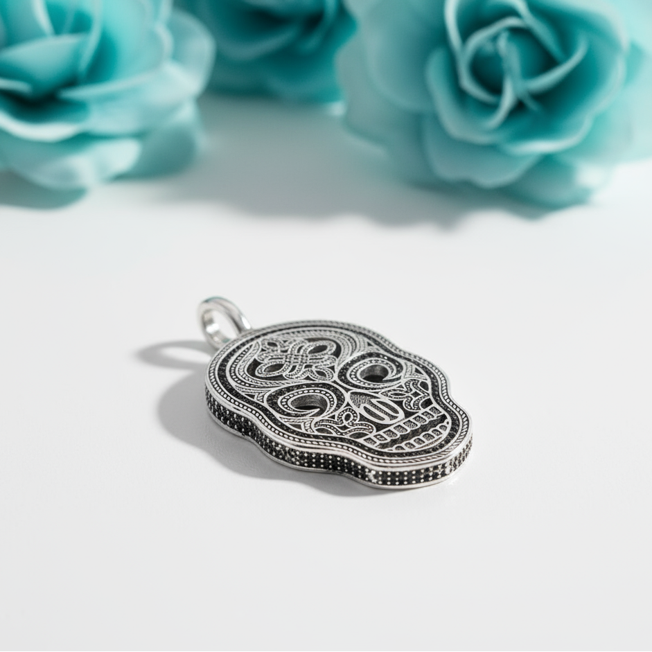 Vintage Skull Fleur-de-lis Mask Maori King Pendant-Evani Naomi Jewelry