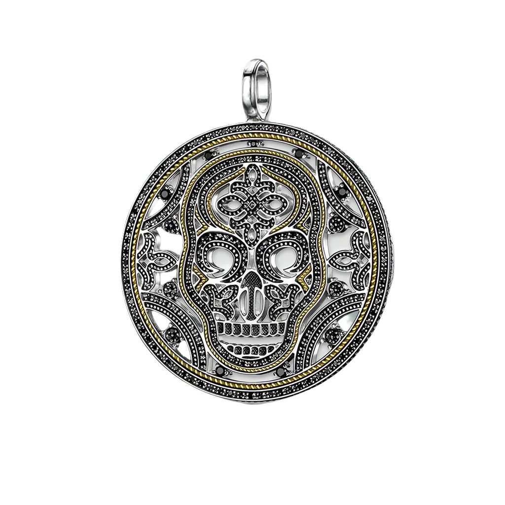 Vintage Skull Fleur-de-lis Mask Maori King Pendant-Evani Naomi Jewelry