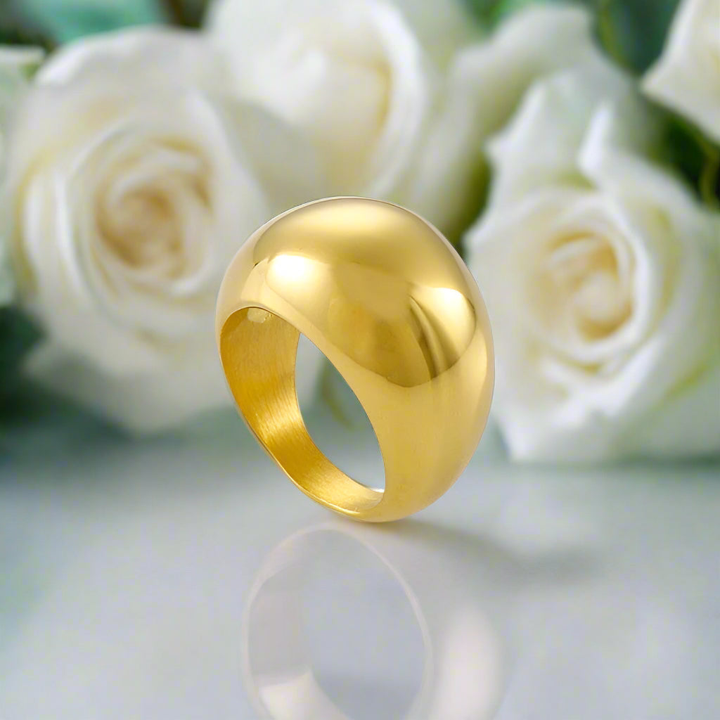 Vintage Style Oval Wedding Band-Evani Naomi Jewelry