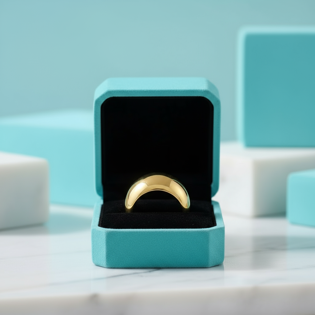 Vintage Style Oval Wedding Band-Evani Jewelry