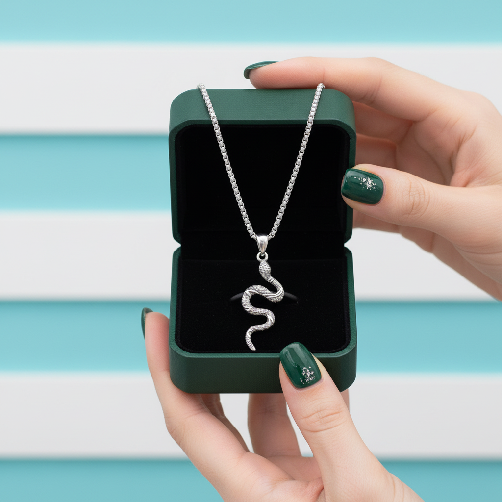 Vintage Style Twisted Snake Necklace