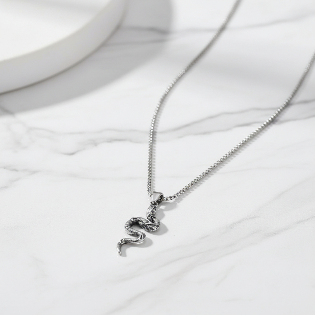 Vintage Style Twisted Snake Necklace