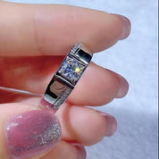 White Gold 0.5 Ct Round Cut Diamond Mens Ring-Evani Naomi Jewelry