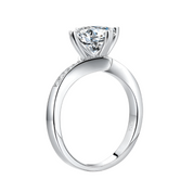 White Gold 1.5 Ct Round Cut Diamond Ring-Evani Naomi Jewelry
