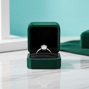 White Gold 1.5ct Round Diamond OptionEngagement Ring - Evani Naomi Jewelry