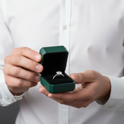 White Gold 1.5ct Round Diamond OptionEngagement Ring - Evani Naomi Jewelry