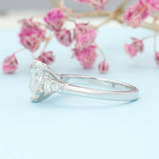 White Gold 2.0 Ct Heart Cut Diamond Engagement Ring-Evani Naomi Jewelry