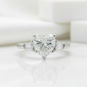 White Gold 2.0 Ct Heart Cut Diamond Engagement Ring-Evani Jewelry