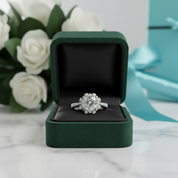 White Gold Engagement Ring with Starry Sky 2.0ct Diamond