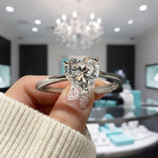 White Gold Engagement Ring with 2.0ct Heart-cut Diamond Option