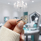 White Gold Engagement Ring with 2.0ct Heart-cut Diamond Option