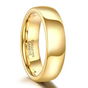Yellow Gold Classic Unisex Tungsten Wedding Band-Evani Naomi Jewelry