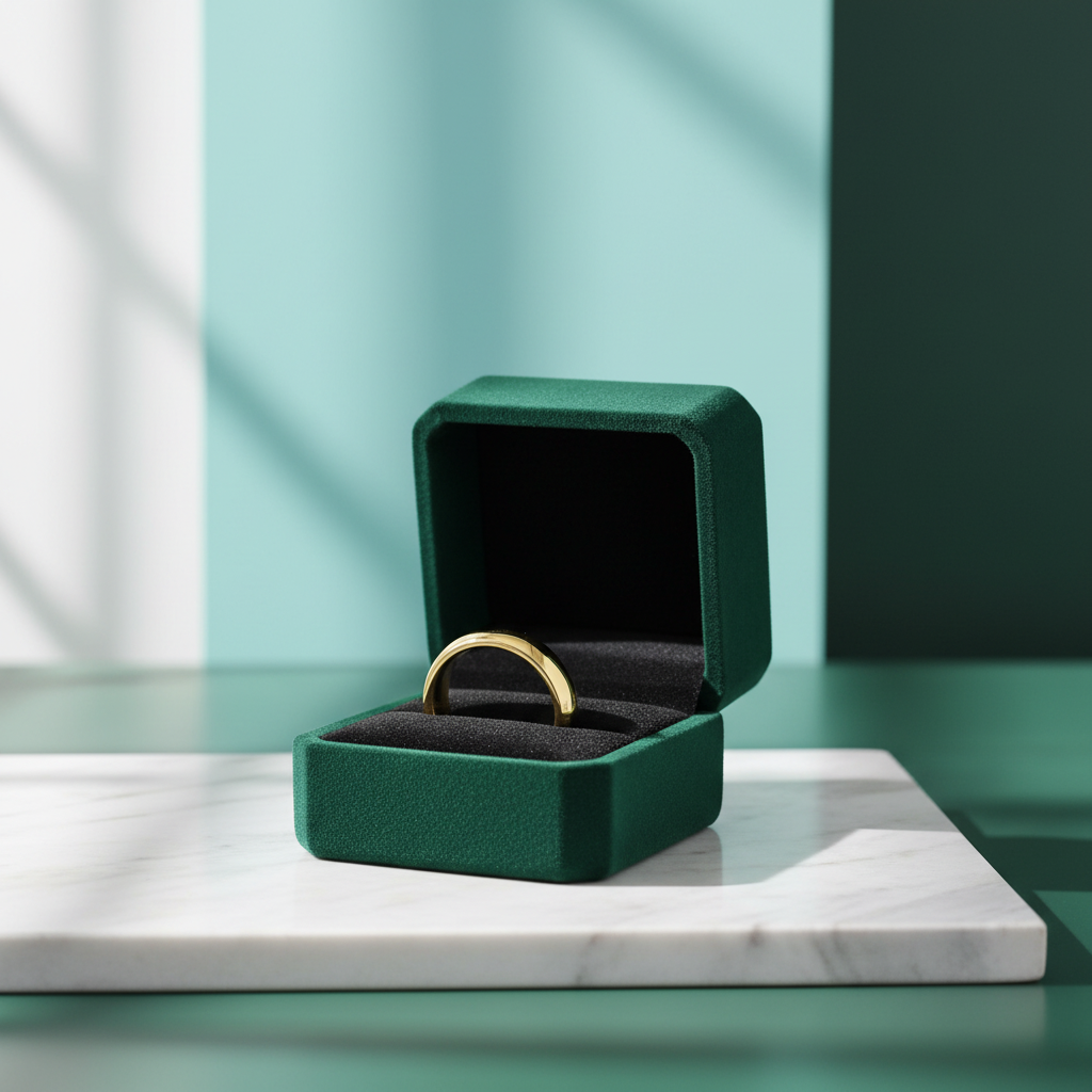 Yellow Gold Classic Unisex Tungsten Wedding Band - Evani Naomi Jewelry