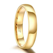 Yellow Gold Classic Unisex Tungsten Wedding Band-Evani Naomi Jewelry