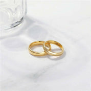 Yellow Gold Classic Unisex Tungsten Wedding Band-Evani Naomi Jewelry