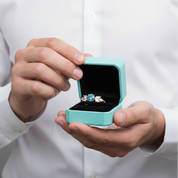 Yellow Gold Round Cut Montana Blue Sapphire Vintage Engagement Ring