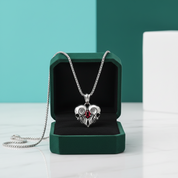 You Are My Heart Diamond Option Skull Punk Necklace