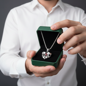 You Are My Heart Diamond Option Skull Punk Necklace