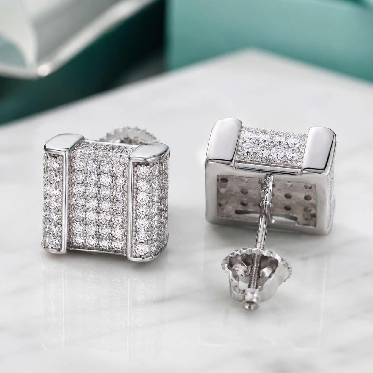 Classic Round Cut Diamond Option Hip hop Earrings