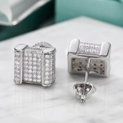 Classic Round Cut Diamond Option Hip hop Earrings