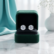 Classic 1.0ct Diamond Option Stud Earrings in White Gold