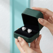 1.00 ct Diamond Option Heart Shaped Stud Earrings
