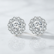 Classic 0.5 Ct Diamond Option Detachable Flower Stud Earrings