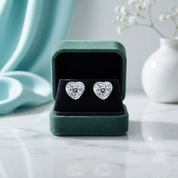 1.00 ct Diamond Option Heart Shaped Stud Earrings
