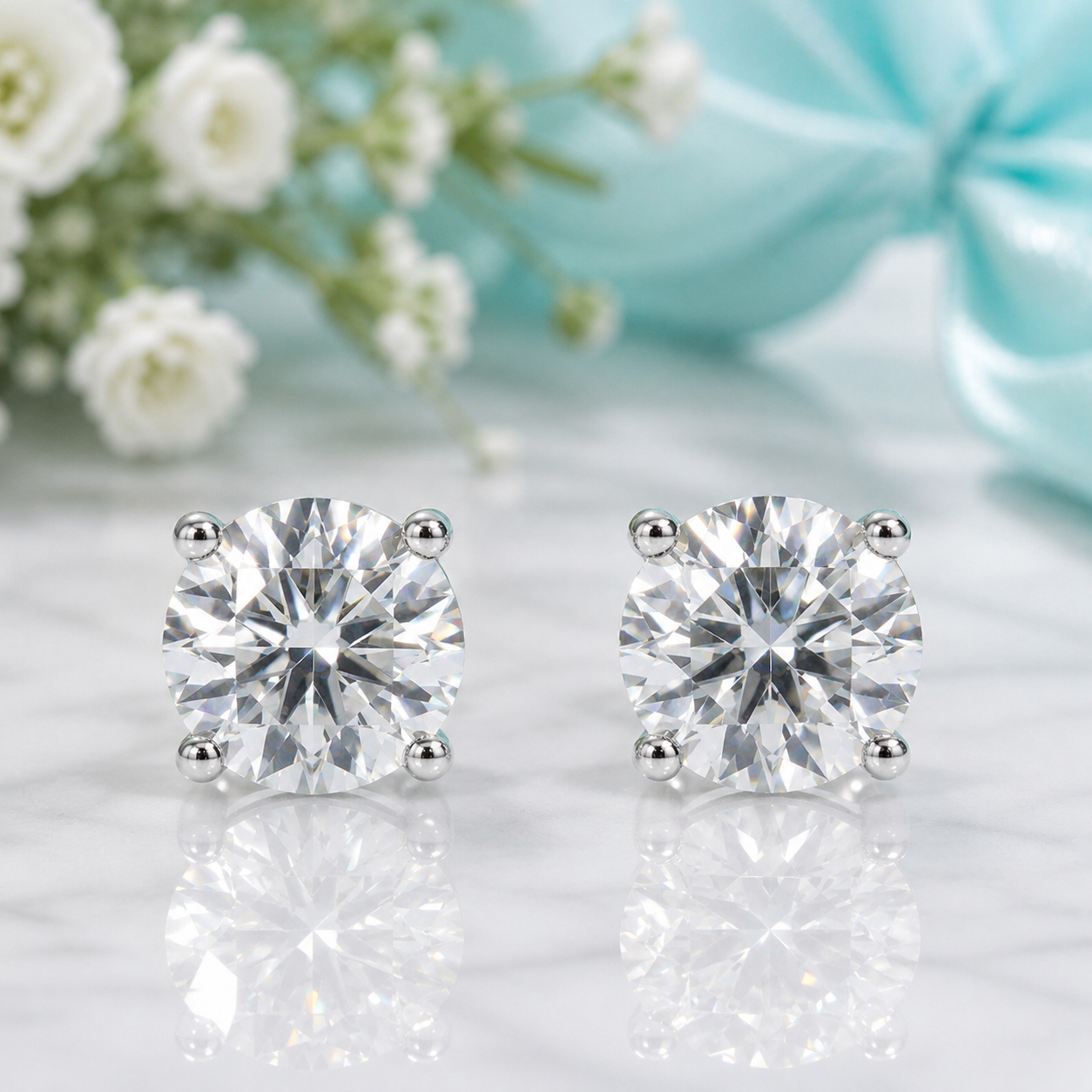Classic 2ct Diamond Option Stud Earrings