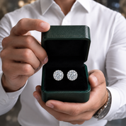 Classic 0.5 Ct Diamond Option Detachable Flower Stud Earrings