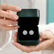 Classic 0.5 Ct Diamond Option Detachable Flower Stud Earrings