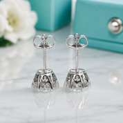 Classic 1.0ct Diamond Option Stud Earrings in White Gold