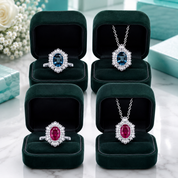 Vintage Oval-cut Diamonds Jewelry Set
