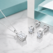 Classic 1.0 ct Emerald-cut Diamond Option Jewelry Set