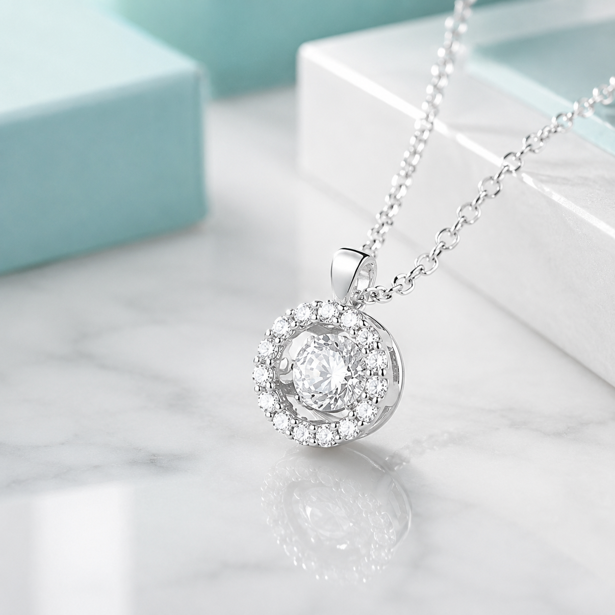 0.5 ct Twinkle Setting Round Diamond Option Necklace
