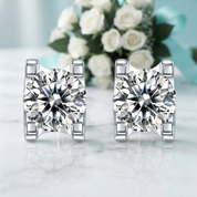 Classic 1.0 Ct Round Diamond Option Stud Earrings
