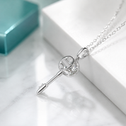 Classic 0.5 ct Diamond Option Key Shaped Necklace