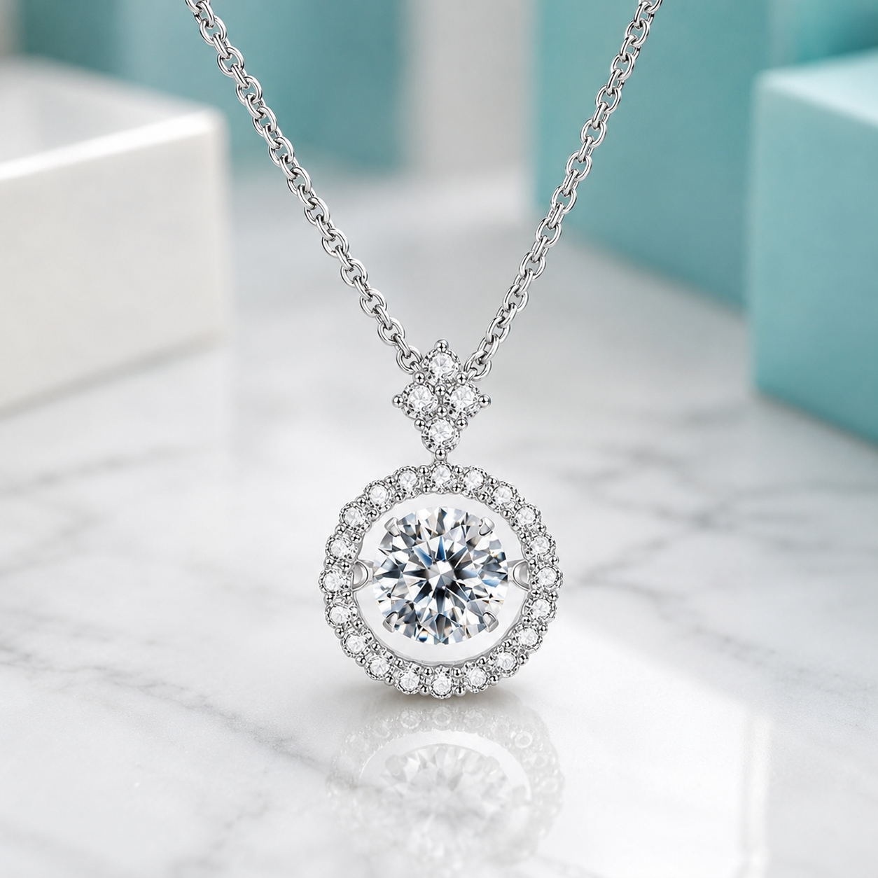 1.00 ct Slide Pendant with Twinkle Setting Necklace