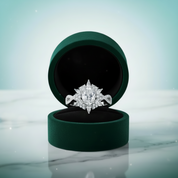 Vintage 1.5 Ct Oval Cut Diamond Option Wedding Ring