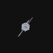 White Gold 1.0 Ct Round Cut Diamond Engagement Ring