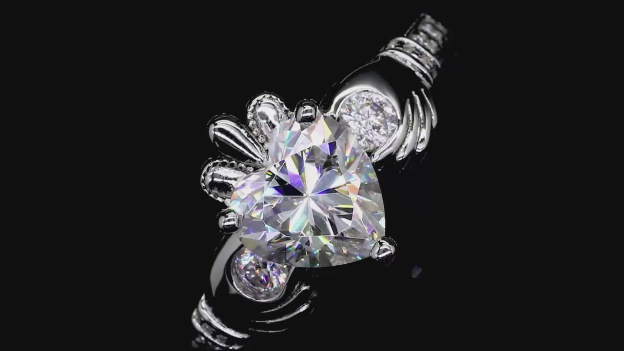 2.0 Ct Heart Cut Diamond Celtic Knot Crown Engagement Ring