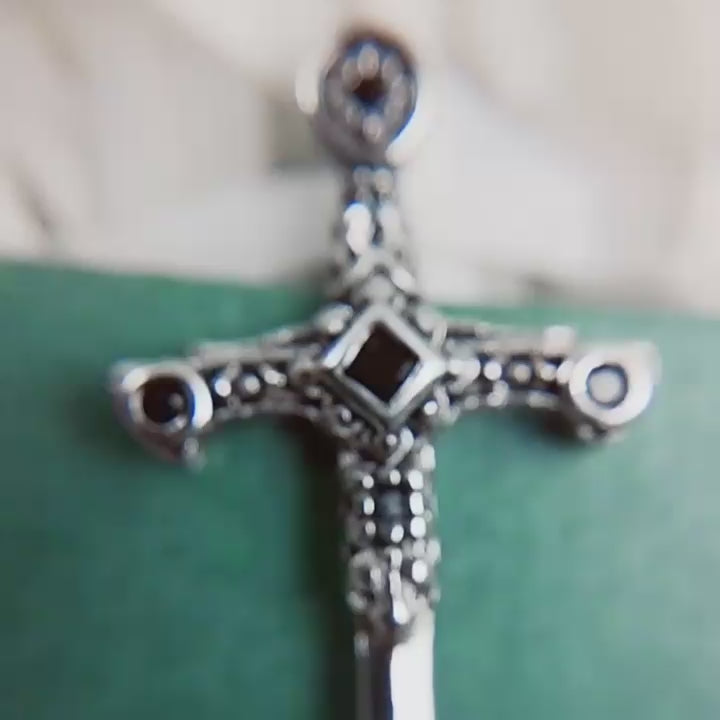 Vintage Diamond Sword Earrings