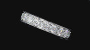 3.5mm Round Cut Diamond Wedding Band
