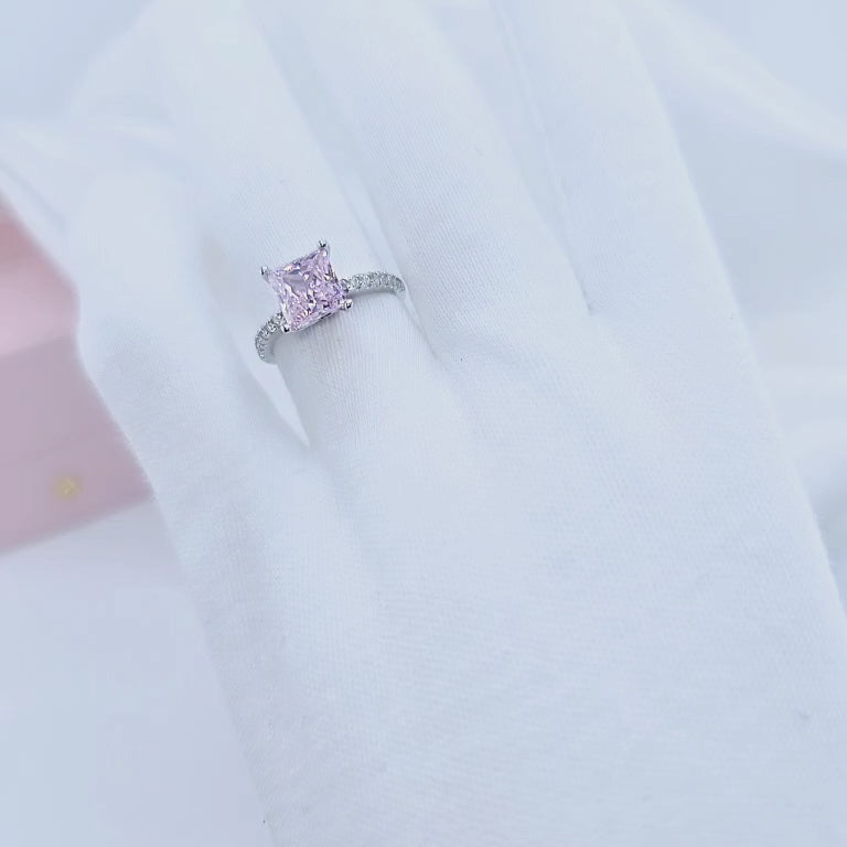 1.50 ct Tourmaline Princess-cut Engagement Ring