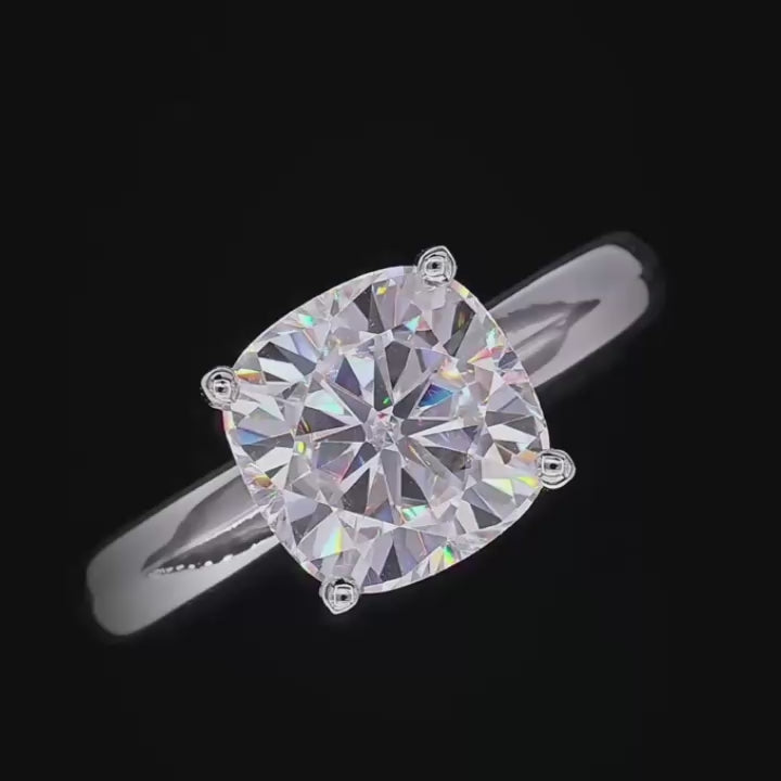 3.5 Ct Cushion Cut Diamond Engagement Ring