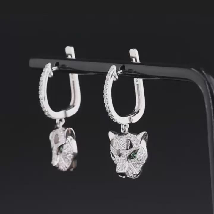Unique Jaguar Dangling Earrings